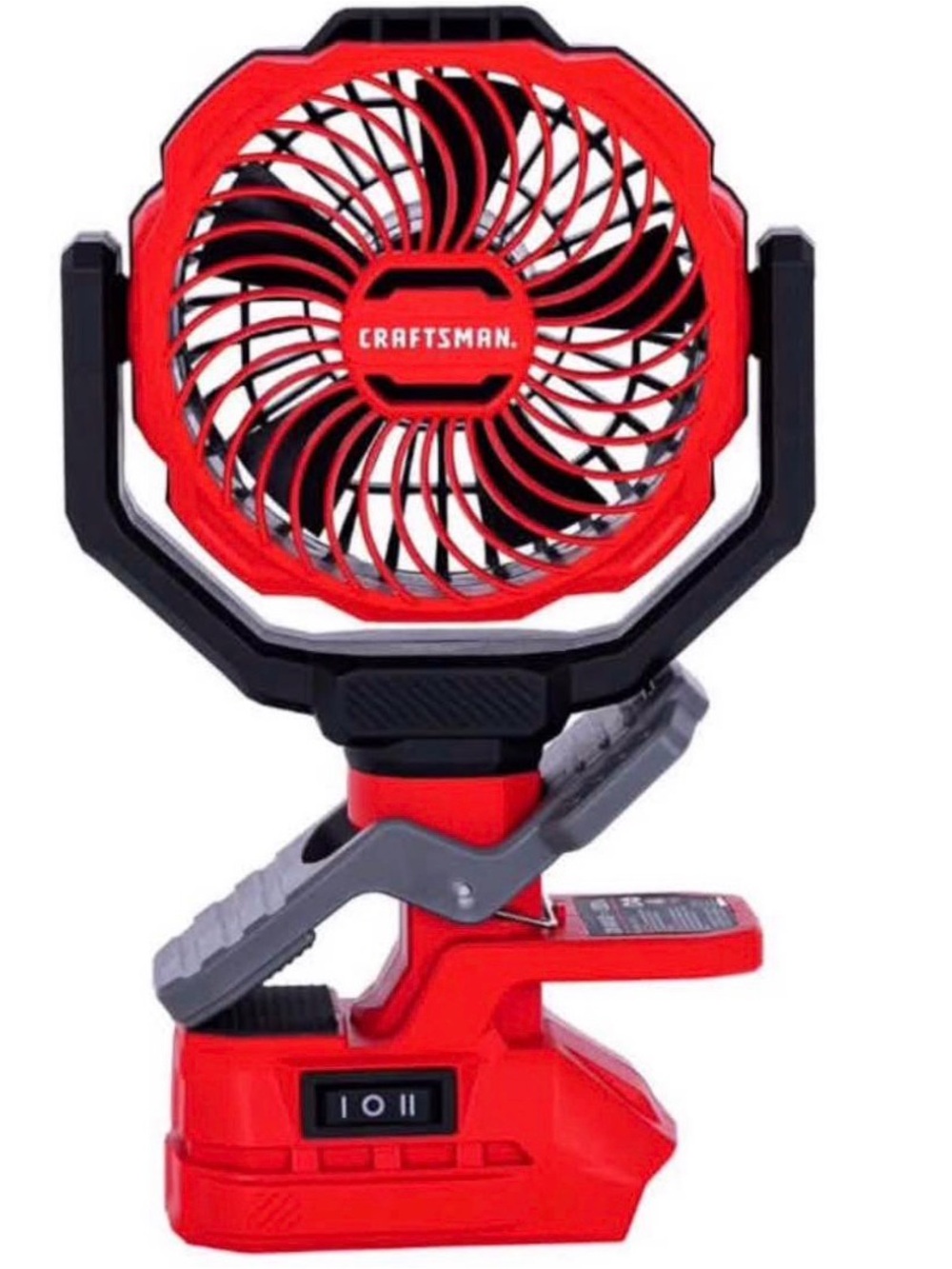 Craftsman Red Clip-On Portable Fan